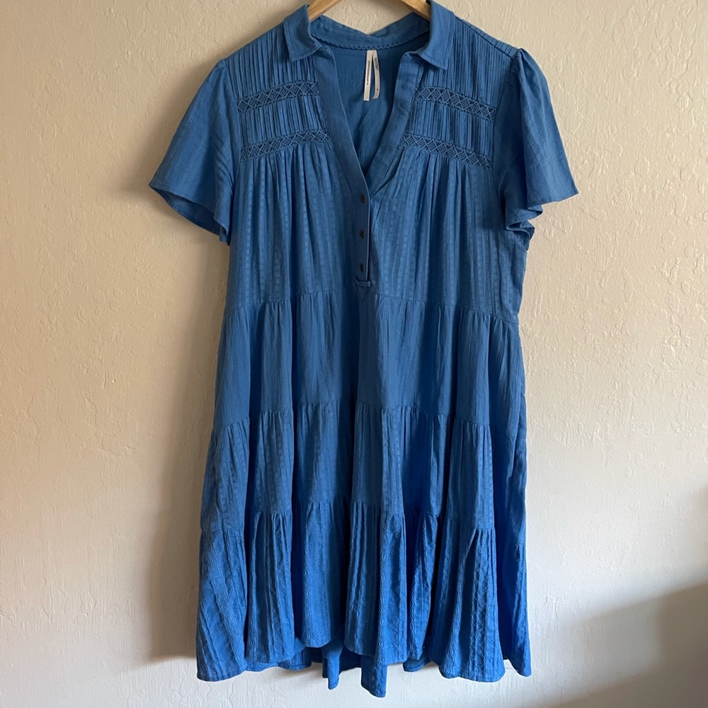 Anthropology blue dress
